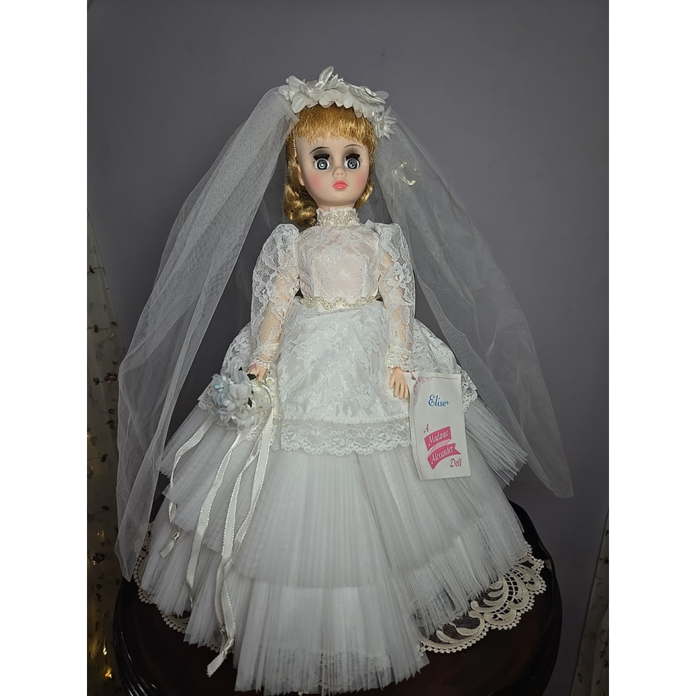 Vintage Madame Alexander Elise Bride Doll Blonde #1685 18" w/ Arm Tag in Box